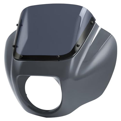 Front Headlight Quarter Fairing Windshield Fit For Harley Softail Low Rider FXLR S FXLRS 2018-2025 Street Bob FXBB FXBBS 2018-2025 Softail Standard FXST 2020-2024 Gunship Gray - color: Fairing Gunship Gray