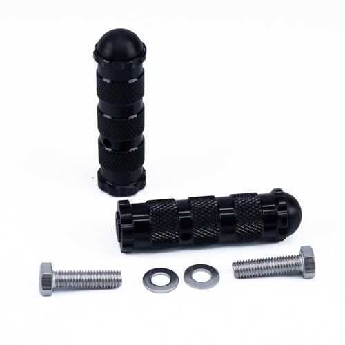 PROCNC Universal Anti-slip 8mm Motorcycle Foot Pegs with Install Bolts Foot Pegs Fit for Aprilla Honda Kawasaki Ducati Suzuki Yamaha Triumph MV etc (Black) - color: black