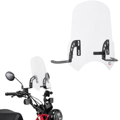 KEMIMOTO Motorcycle Windshield with Clamp Bar Compatible with CT125 2020-2026 Navi 2016-2026 CC110 2013-2025