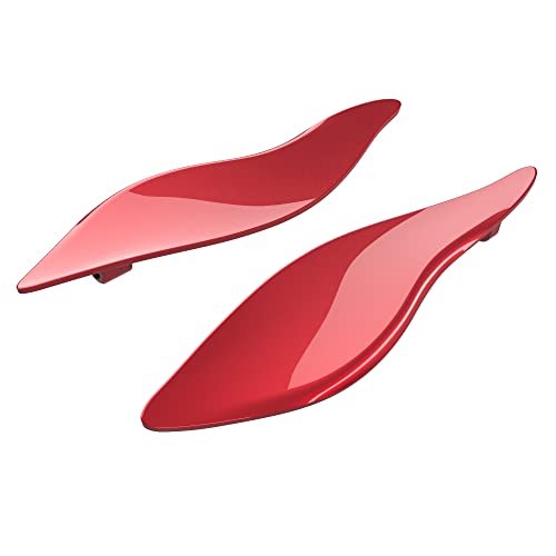 Advanblack Wicked Red Side Wings Air Deflectors, Fairing Side Wing Windshield, Fairing Side Shield, Adjustable Wind Deflectors, Compatible for Harley Touring Street Electra Glide 2014-2023 - color: Wicked Red