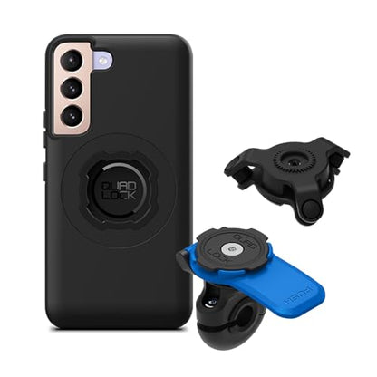 Quad Lock Mirror Motorcycle Phone Mount with Vibration Dampener and MAG Phone Case for Galaxy S22 - size: Galaxy S22