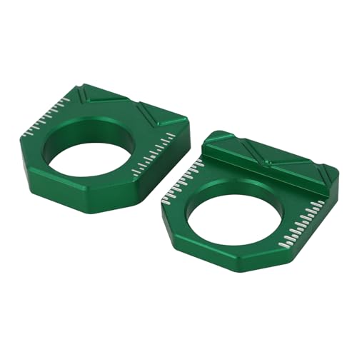 Dirt Bike Rear Axle Block CNC Motorcycle Chain Tensioner Adjuster for KX450F 16-18 KX250F 17-19 KX250 KX450 19-24 KX250X KX450X 22-24 Green - color: green