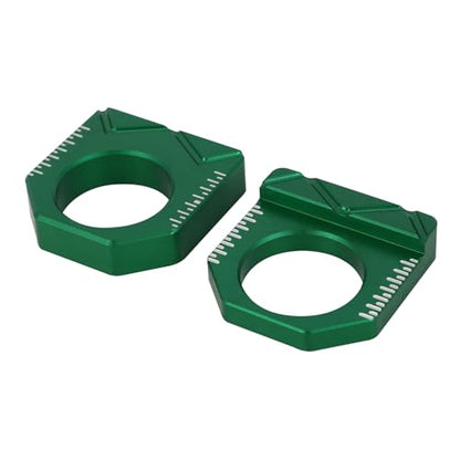 Dirt Bike Rear Axle Block CNC Motorcycle Chain Tensioner Adjuster for KX450F 16-18 KX250F 17-19 KX250 KX450 19-24 KX250X KX450X 22-24 Green - color: green