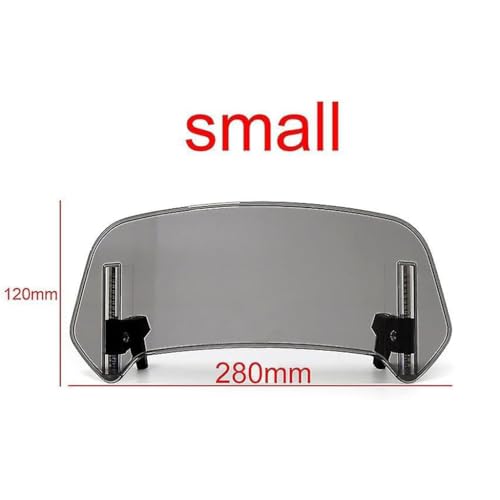 Motorcycle Windscreen for BMW K 1200 LT 1999-2003 2004 2005 2006 2007 2008 2009 2010 2011, Windscreen Air Deflector Adjustable Clip-On Windshield Extension,B 280mm×120mm Bsmoke - color: B 280mm×120mm Bsmoke