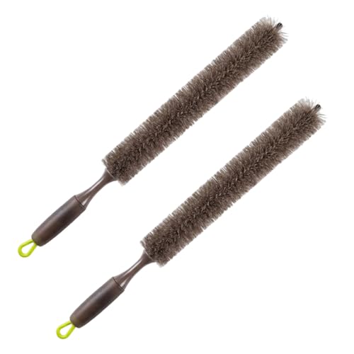 Car Engine Cleaning Brush, Soft Bristle Long Handle Car Parts Cleaning Brushes, Flexible Bendable Automotive Engine Bay Detailing Brush for SUV, ATV, Motorcycle(2PCS) - size: 2PCS