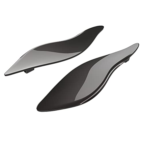 Advanblack Black Jack Metallic Side Wings Air Deflectors, Fairing Side Wing Windshield, Fairing Side Shield, Adjustable Wind Deflectors, Compatible for Harley Touring Street Electra Glide 2014-2023 - color: Black Jack Metallic