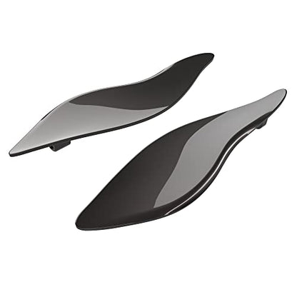 Advanblack Black Jack Metallic Side Wings Air Deflectors, Fairing Side Wing Windshield, Fairing Side Shield, Adjustable Wind Deflectors, Compatible for Harley Touring Street Electra Glide 2014-2023 - color: Black Jack Metallic