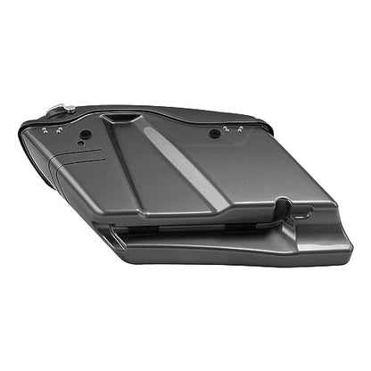 HR3 Charcoal Pearl 4" Stretched Hard Saddlebags w/Speaker Lids Compatible with 2015 Street Glide Special FLHXS (Replace for OEM) - color: Charcoal Pearl