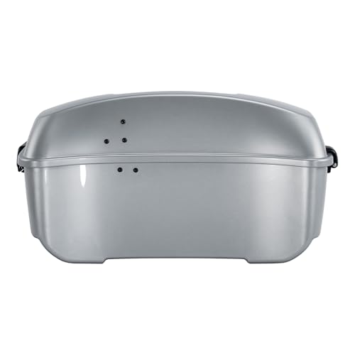 King Motorcycle Trunk Box Fit for Harley Touring 2014-2025 CVO Road King Road Glide Street Glide Electra Glide Ultra Limited Atlas Silver Metallic Pack - color: Atlas Silver Metallic(No Speaker Holes)