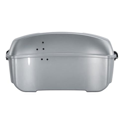 King Motorcycle Trunk Box Fit for Harley Touring 2014-2025 CVO Road King Road Glide Street Glide Electra Glide Ultra Limited Atlas Silver Metallic Pack - color: Atlas Silver Metallic(No Speaker Holes)