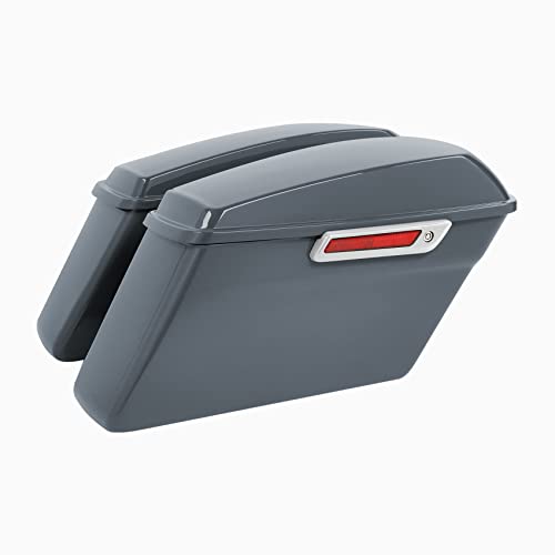 HR3 Gunship Gray Hard Saddlebags Compatible with 2022 Road Glide ST Road Glide Special Road Glide Limited Street Glide ST Street Glide Special Ultra Limited - color: Gunship Gray