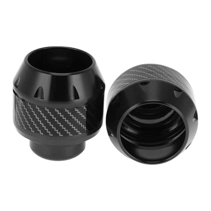 Motorcycle Frame Sliders Falling Protection Wheel Crash Protector Scooter Moped Aluminum Alloy Black 2 Pcs - color: Black