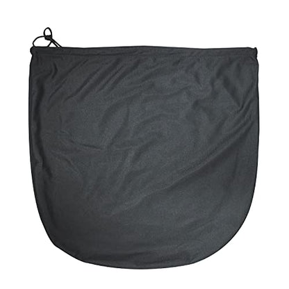 18.5" x 16.5" Storage Bag for Helmet, Carrying Case for Motorcycle Riding Bicycle Sports Multi-purpose Locking Drawstring Bags 47 x 42 cm Black