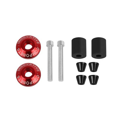Motorcycle Bar End Plug Handlebars End Caps Grips Replacement for Yamaha Kawasaki Honda BMW Suzuki and All 7/8" Handlebar Grip - color: red