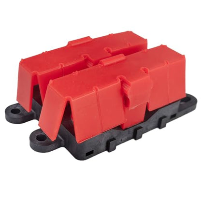 GLOSO Mega Fuse Holder with Cover M8 Stud 400 Amp Rating 2 Pack DMM - color: 2 Red Fuse Holder, size: Fuse Holder