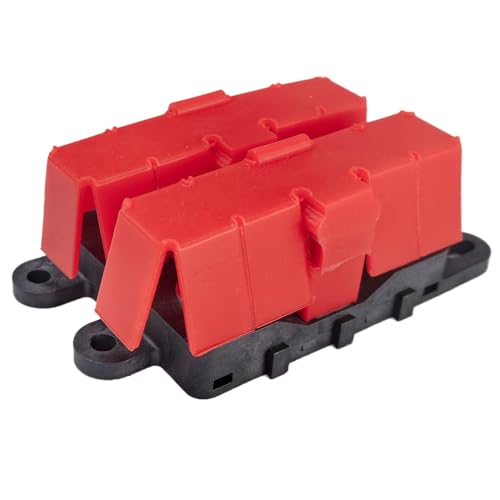 GLOSO Mega Fuse Holder with Cover M8 Stud 400 Amp Rating 2 Pack DMM - color: 2 Red Fuse Holder, size: Fuse Holder
