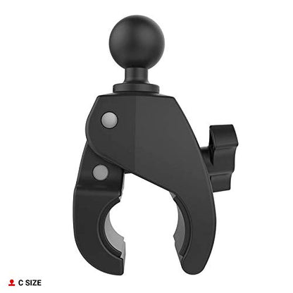 RAM MOUNTS Tough-Claw Large Clamp Base with C Size 1.5" Ball, Rail Mount for 1"-2.2" Bars, Tool-Less Installation RAP-401U - size: Large Clamp