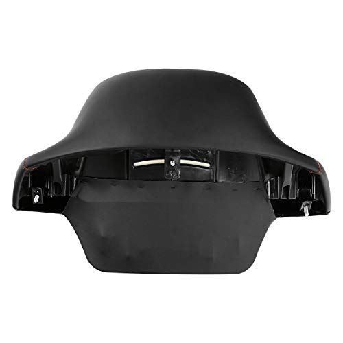 HR3 Wrap Around Backrest Pad for King Trunk Chopped Trunk Compatible with 2014-later Harley Touring Road King Road Glide Street Glide Electra Glide (Diamond Orange Stitches) - color: Orange Stitches
