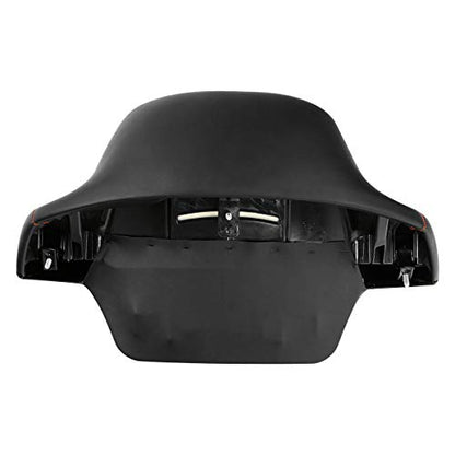 HR3 Wrap Around Backrest Pad for King Trunk Chopped Trunk Compatible with 2014-later Harley Touring Road King Road Glide Street Glide Electra Glide (Diamond Orange Stitches) - color: Orange Stitches