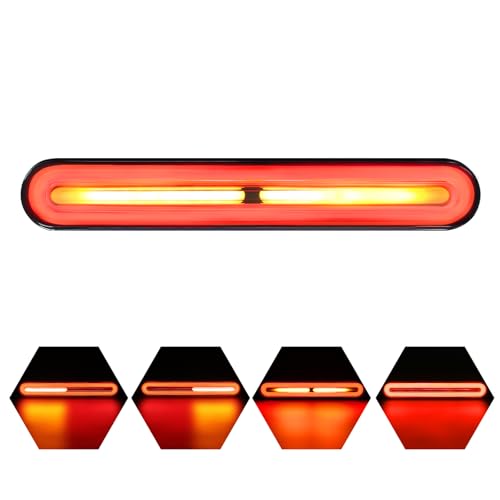 Alopee 9" Universal Motorcycle Tail Light with Turn Signals 10V-30V 3-in-1 Waterproof Motorcycle Brake Light Used for Chopper, Truck, ATV, UTV, ADV, Pick-up and Golf Cart (with 1 Wrench) - size: 9 Inch-Tail Light