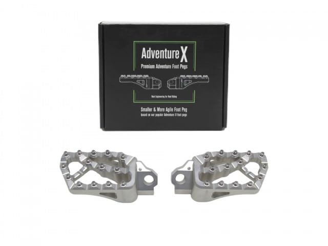AltRider Adventure X Foot Pegs Compatible With BMW R 1200/1250 / 1300 GS/GSA - Heavy Duty Design - Boot Friendly, High Traction Cleats for Stability & Grip - Adjustable Camber & Height - Silver - color: Silver, size: Adventure X (56mm x 95mm)