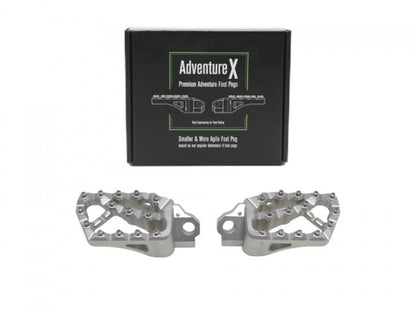 AltRider Adventure X Foot Pegs Compatible With BMW R 1200/1250 / 1300 GS/GSA - Heavy Duty Design - Boot Friendly, High Traction Cleats for Stability & Grip - Adjustable Camber & Height - Silver - color: Silver, size: Adventure X (56mm x 95mm)