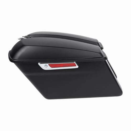 Matte Black Hard Saddlebags for Harley Touring FLT, FLHT, FLHTCU, FLHRC, Road King, Road Glide, Street Glide, Electra Glide, Ultra-Classic 2014-later - color: Matte Black saddlebags w/Chrome latches Kit
