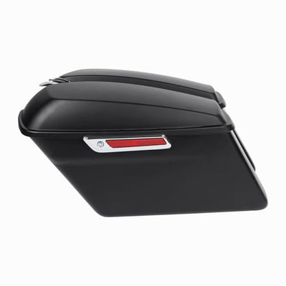 Matte Black Hard Saddlebags for Harley Touring FLT, FLHT, FLHTCU, FLHRC, Road King, Road Glide, Street Glide, Electra Glide, Ultra-Classic 2014-later - color: Matte Black saddlebags w/Chrome latches Kit