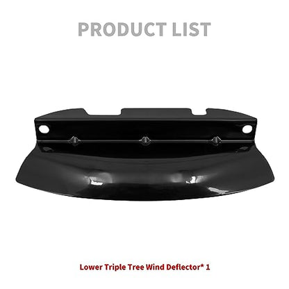 Motorcycle Lower Triple Tree Wind Deflector Fit for Harley Touring Electra Glide Road Glide Road King Street Glide 2014-2023 - color: Black