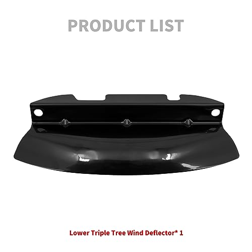 Motorcycle Lower Triple Tree Wind Deflector Fit for Harley Touring Electra Glide Road Glide Road King Street Glide 2014-2023 - color: Black