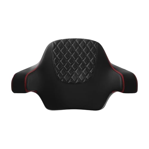 C.C. RIDER Diamond Grip Wrap-around King Chopped Trunk Backrest Pad fit for Harley Touring Tour Trunk Road King FLHR Street Glide FLHX Road Glide FLTRX 2014-2024 - color: 08# Red Passenger Backrest