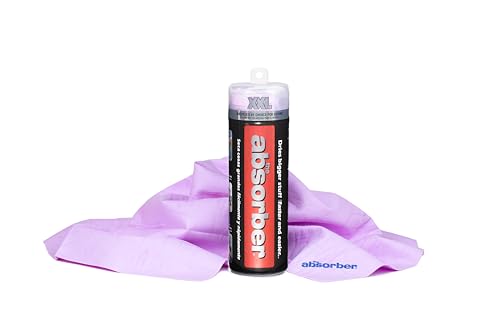 The Absorber® XXL 32-Inch x 20-Inch Synthetic Premium Drying Chamois Cloth for Cars, Trucks, & More - Super Absorbent, Scratch-Free and Washable (Purple) - color: Purple