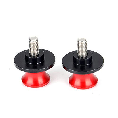 Goldfire 2pcs 8MM M8 X1.5 Motorcycle Swing arm Sliders Spools CNC Swing Arm Stand Screw for Kawasaki Z650 Z800 Z900 Z1000 Accessories(Red) - color: Red
