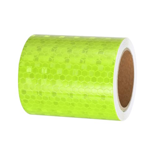 PATIKIL Reflective Tape, 1 Roll 3 Inch x 10 Ft Waterproof Self Adhesive High Visibility Caution Warning Safety Tape Reflector for Trucks Trailers Cars, Fluorescent Green - color: Fluorescent Green, size: 3 IN x 10 FT