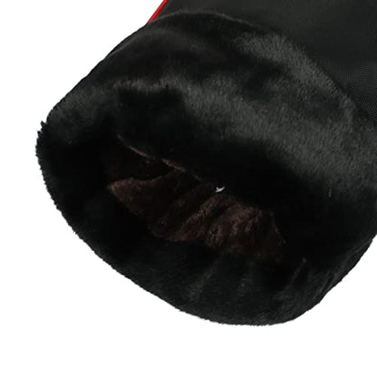 XGOPTS Winter Waterproof ATV Hand Muffs ATV Gloves Windproof Snowmobile Handlebar Covers Motorcycle Gloves Thicken Thermal Grip Handlebar Gauntlet Mitts Hand Warmer Covers - color: Black Small