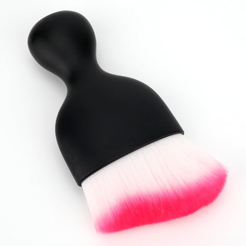 Car Detailing Brush, Soft Bristle Cleaning Brush, Scratch-Free Auto Duster Tool for Dashboard, Air Vents, Leather & Interior Cleaning (Black&Rose) - color: Black&Rose