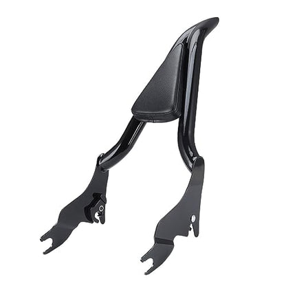 Detachable Motorcycle Sissy Bar, Passenger Backrest Rear Pad Fit for Harley Touring CVO Road Glide Street Road King 2009-2022 (18 inch Black) - size: 18 inch