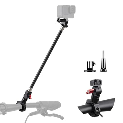 Motorcycle Bike Handlebar Mount for Insta360, 360° Adjustable Aluminium Alloy Rod, Bike Selfie Stick Handlebar Mount for Insta360 X4 X3 X2 X ONE RS R,GoPro (1/4 Threads)