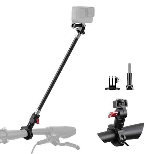 Motorcycle Bike Handlebar Mount for Insta360, 360° Adjustable Aluminium Alloy Rod, Bike Selfie Stick Handlebar Mount for Insta360 X4 X3 X2 X ONE RS R,GoPro (1/4 Threads)