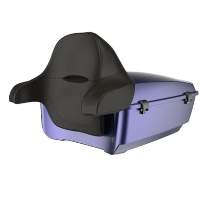 Advanblack King Tour Trunk Pack Compatible with Harley Touring CVO Road Glide, Street Glide, 2023.5 2024 2025 2026 Mounting Rack, Full Backrest & Trunk Liners (Purple Abyss) - color: Purple Abyss