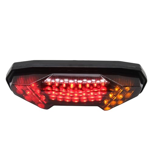 Taillight - Integrated LED Tail Brake Turn Signal Light Compatible with YAMAHA FZ09 FJ09 MT09 Tracer 900/9/GT MT10 FZ10 (Black) - color: Black