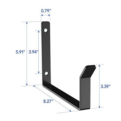 FLEXIMOUNTS 2 Pack Add On Storage Utility Hook Accessory for Garage Ceiling Rack, Max Weight Capacity up to 35lbs, Black - color: Black