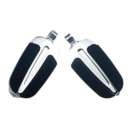Motorcycle Highway Pegs Passenger Slipstream Footpegs Male Mount Foot Rest Pedal Fit Harley Touring Street Glide Road King Road Electra Glide Sportster Dyna Softail - style: Style-F-Chrome
