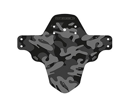 MTB Front Wheel Mud Guard - Lightweight & Durable Protection - Universal Fit - Protect Against Mud, Water Spray and More - color: Camo/Black