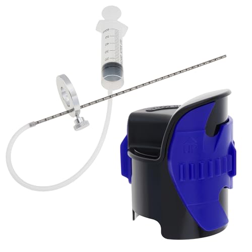 Windance Motorcycle Front Fork Maintenance Tool Kit,Fork Seal Saver Cleaner 45mm-55mm Shock Repairing Tool + Fork Suspension Oil Level Measurement Gauge Oil Syringe Tool (Blue) - color: Blue