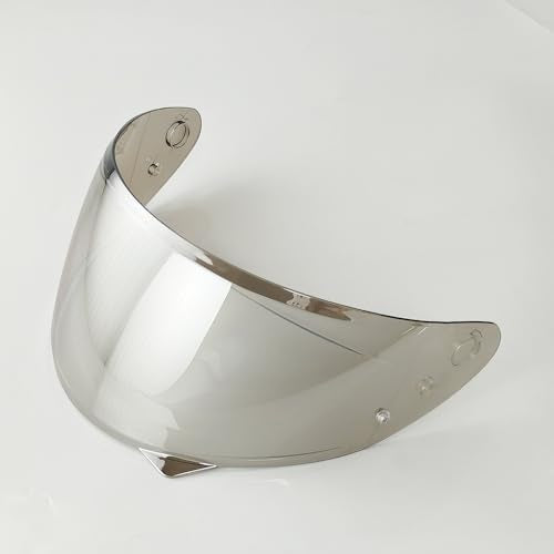 HJ-34P Helmet Visor Replacement for HJC C10.Motorcycle Helmet Shield UV Protection Compatible with HJC C10 (Revo Clear Silver) - color: Revo Clear Silver