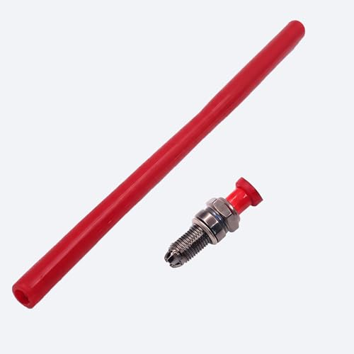 Car Spark Plug Socket, Portable Easy-Install Spark Plug Removal Tool, Anti-Slip Rubber Socket Set, Dual-Size Boot Removal Tool, for Car Motorcycle Maintenance (Red)