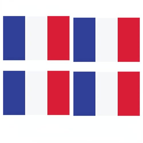 4 PCS Flag Stickers - France Flag Stickers Decals for Cup Computer Laptop Car Bumper Window Helmet Musical Instrument with Smooth Surface - size: France