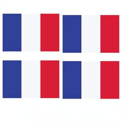 4 PCS Flag Stickers - France Flag Stickers Decals for Cup Computer Laptop Car Bumper Window Helmet Musical Instrument with Smooth Surface - size: France