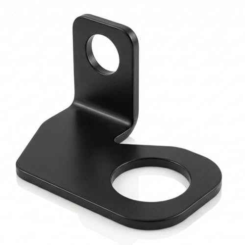 22.5mm Rear Axle Safety Flag/Whip Bracket, 304 Stainless Steel, Powder‑Coated Black, Fits 1/2" Pole, for UTV ATV Motorcycle Off‑Road Dirt Bike Motocross,CNC Machined
